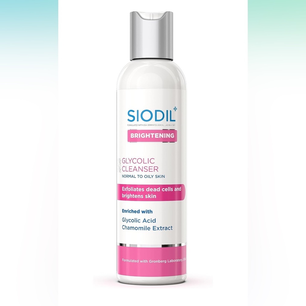 Brightening Glycolic Cleanser, Face Cleanser For Normal to Oily Skin, Enriched W